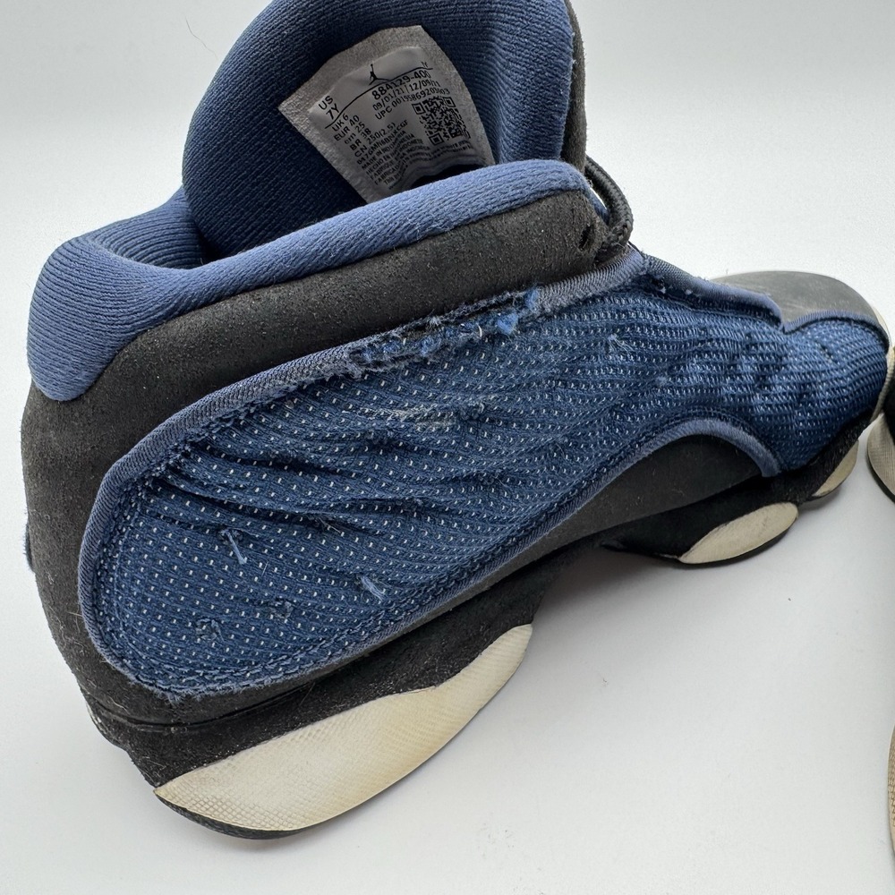 Nike Air Jordan 13 Retro 884129-400 Navy Blue Basketball Flint Size 7Y - Picture 10 of 11